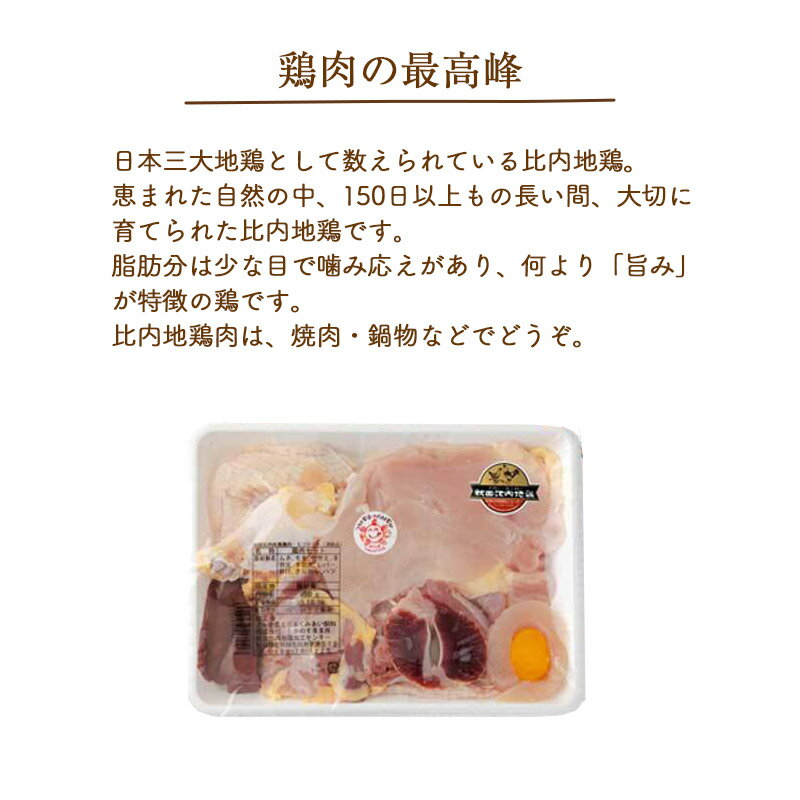 【ふるさと納税】日本三大食鶏 比内地鶏肉・スープセット 比内地鶏肉セット 約650g×2パック 比内地鶏スープ300g×2パック