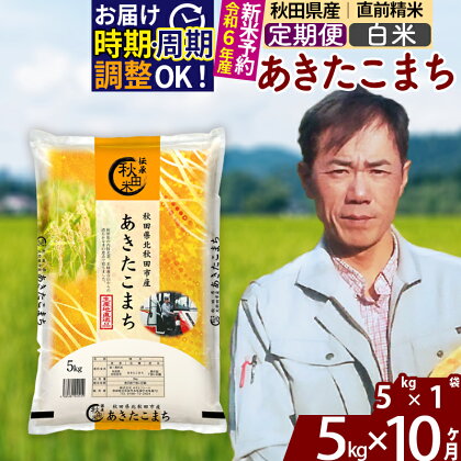 ※令和6年産 新米予約※《定期便10ヶ月》秋田県産 あきたこまち 5kg【白米】(5kg小分け袋) 2024年産 お届け周期調整可能 隔月に調整OK お米 みそらファーム