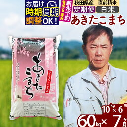 【ふるさと納税】※令和6年産 新米予約※《定期便7ヶ月》秋田県産 あきたこまち 60kg【白米】(10kg袋) 2024年産 お届け周期調整可能 隔月に調整OK お米 みそらファーム