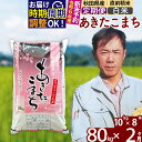 【ふるさと納税】※令和6年産 新米予約※《定期便2ヶ月》秋田県産 あきたこまち 80kg【白米】(10kg袋) 2024年産 お届け周期調整可能 隔月に調整OK お米 みそらファーム