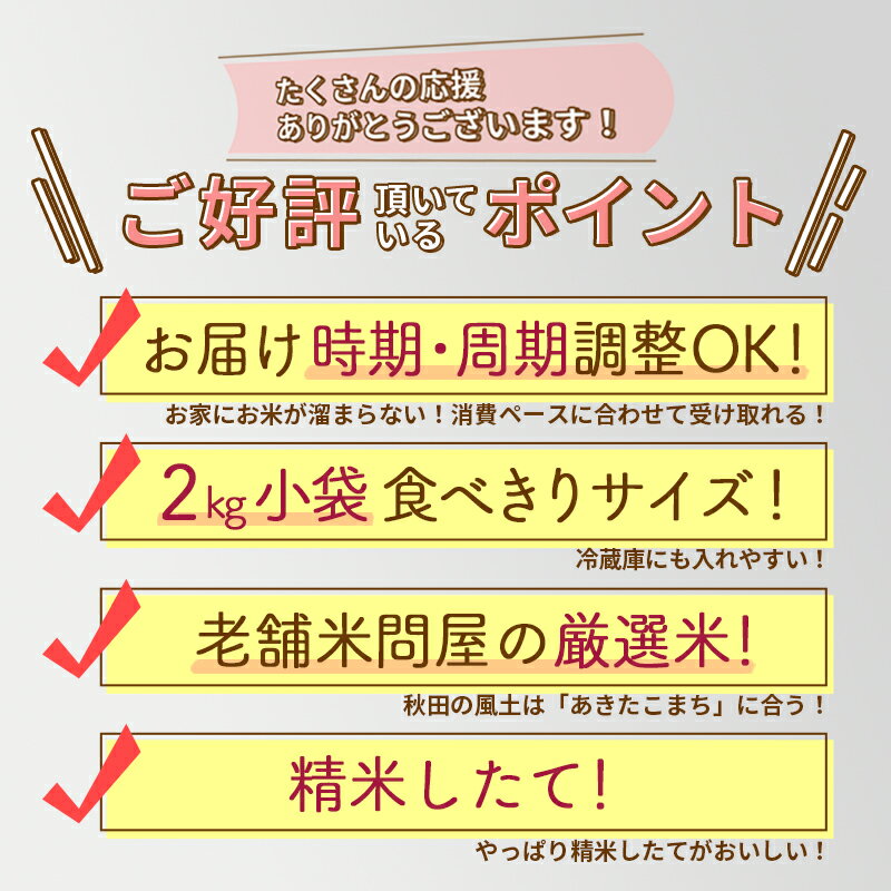 【ふるさと納税】※令和6年産 新米予約※《定期便9ヶ月》秋田県産 あきたこまち 30kg【白米】(2kg小分け袋) 2024年産 お届け周期調整可能 隔月に調整OK お米 おおもり 3