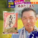 【ふるさと納税】※令和7年産 新米予約※秋田県産 あきたこまち 2kg【玄米】(2kg小分け袋)【1回のみお届け】2025年産 お届け時期選べる お米 おおもり