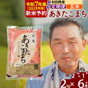 【ふるさと納税】《定期便6ヶ月》秋田県産 あきたこまち 2kg【玄米】(2kg小分け袋) 令和5年産 発送時期が選べる 隔月お届けOK お米 おおもり 令和6年産 新米予約