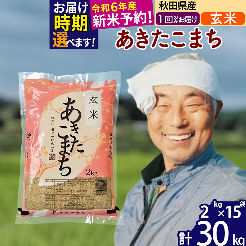 【ふるさと納税】秋田県産 あきたこまち 30kg【玄米】(2
