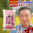 【ふるさと納税】※令和7年産 新米予約※《定期便8ヶ月》秋田県産 あきたこまち 6kg【無洗米】(2kg小分け袋) 2025年産 お届け時期選べる お届け周期調整可能 隔月に調整OK お米 おおもり