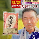 【ふるさと納税】※令和7年産 新米予約※秋田県産 あきたこまち 6kg【3分づき】(2kg小分け袋)【1回のみお届け】2025年産 お届け時期選べる お米 おおもり
