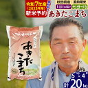 【ふるさと納税】※令和7年産 新米予約※秋田県産 あきたこまち 20kg【7分づき】(5kg小分け袋)【1回のみお届け】2025年産 お届け時期選べる お米 おおもり