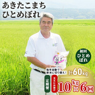 【ふるさと納税】【食べ比べ】令和2年産 土づくり実証米あきたこまち＆ひとめぼれ 毎月...