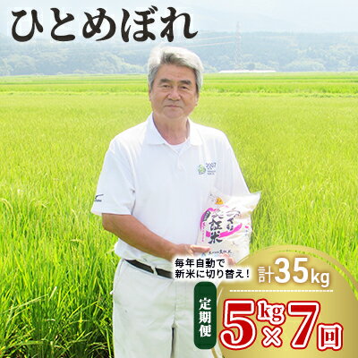 【ふるさと納税】5kg×7ヵ月！秋田県産ひとめぼれ(土づくり実証米 定期便 5kg 7ヶ月 計35kg)　【定期便・お米・ひとめぼれ・7カ月・7回】