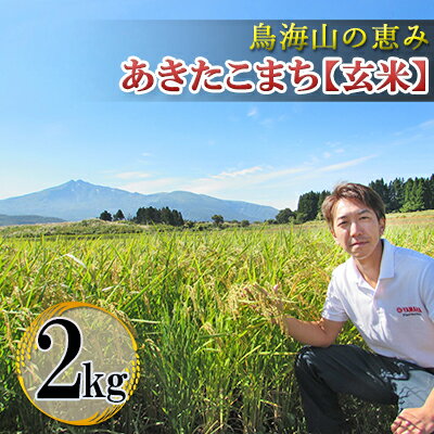 鳥海山の恵み!秋田県産 あきたこまち ひの米 2kg(玄米) [ ご飯 主食 ライス にかほ市 釜ヶ台 国産 おにぎり お弁当 ]