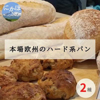 【ふるさと納税】本場欧州のハード系パン　2個セット（2種）　【 小麦製品 朝食 お酒 料理 おとも ヘルシー ヘーゼルナッツ いちじく ルヴァン くるみ レーズン ライ麦パン 】