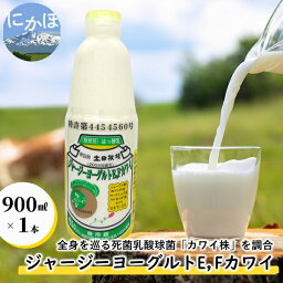 【ふるさと納税】ジャージー ヨーグルト（E・Fカワイ）900ml×1本（飲む ヨーグルト）　【 乳飲料 4000円 乳酸菌 ドリンク ジャージー牛乳 乳製品 】