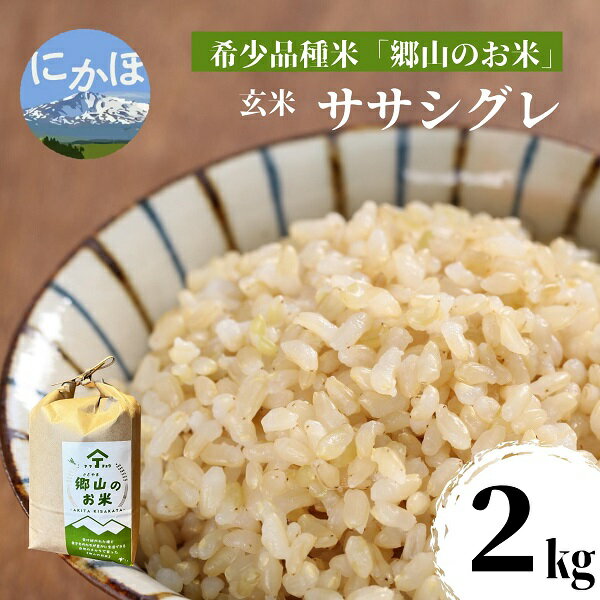 【希少品種米】ササニシキの親　農薬不使用のササシグレ「郷山のお米」2kg（玄米）　【お米】