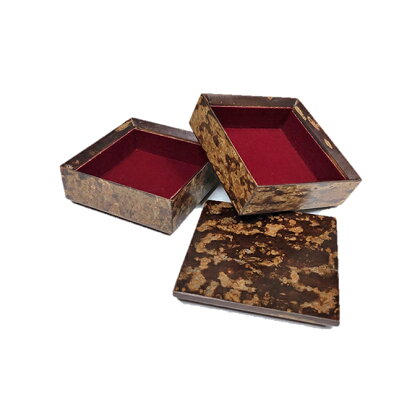 【藤木伝四郎商店】二段小物入れ 二度皮 天二度皮 <伝統工芸品 樺細工> 【民芸品・工芸品・伝統工芸品・樺細工・木工工芸品】