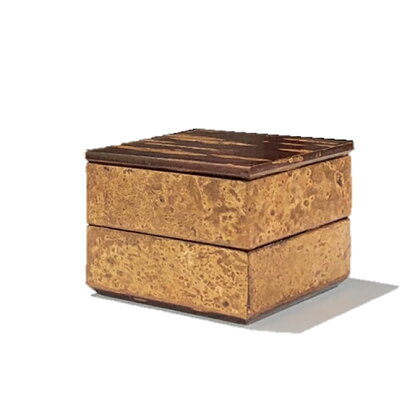 【藤木伝四郎商店】二段小物入れ 二度皮 天無地皮 <伝統工芸品 樺細工> 【民芸品・工芸品・伝統工芸品・樺細工・木工工芸品】