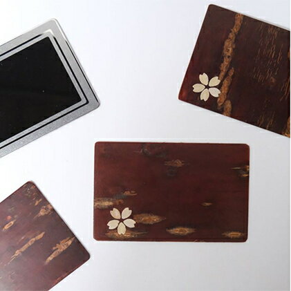 【ふるさと納税】[樺細工　八柳]カードミラー【伝統工芸品　角館樺細工】　【雑貨・日用品・カードミラー・伝統工芸品・ミラー】