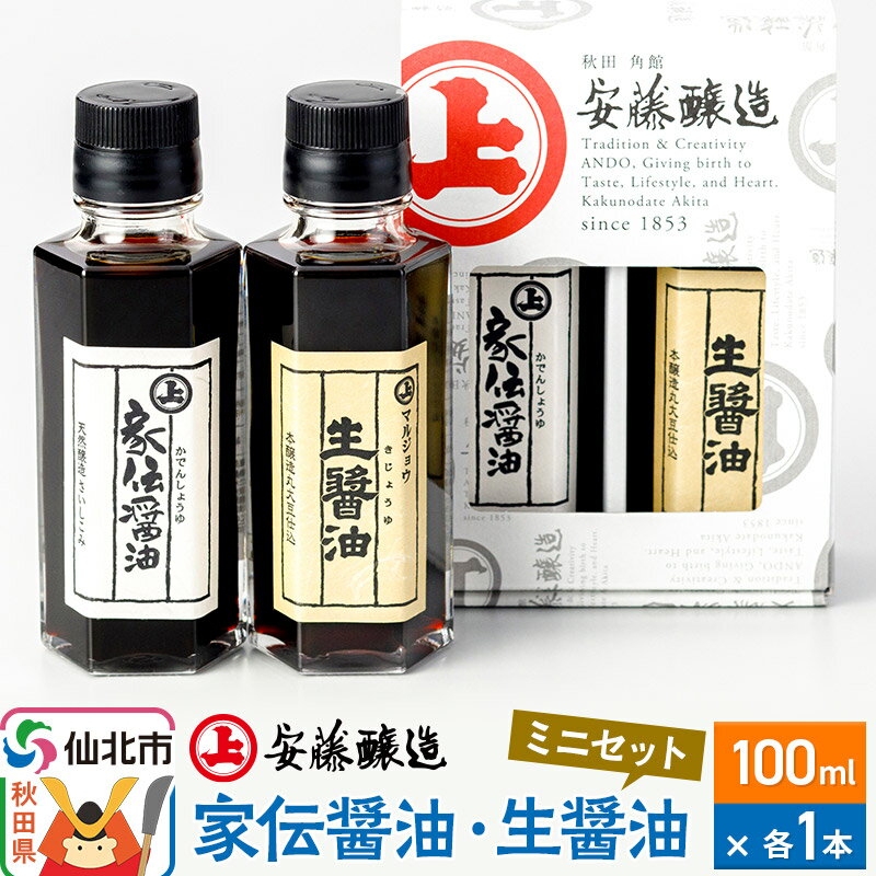 【ふるさと納税】安藤醸造 家伝醤油・生醤油ミニセットのサムネイル