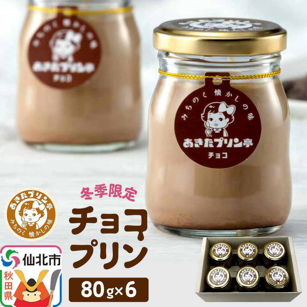 【ふるさと納税】《冬季限定》あきたプリン亭 チョコプリンセット 6個入りのサムネイル
