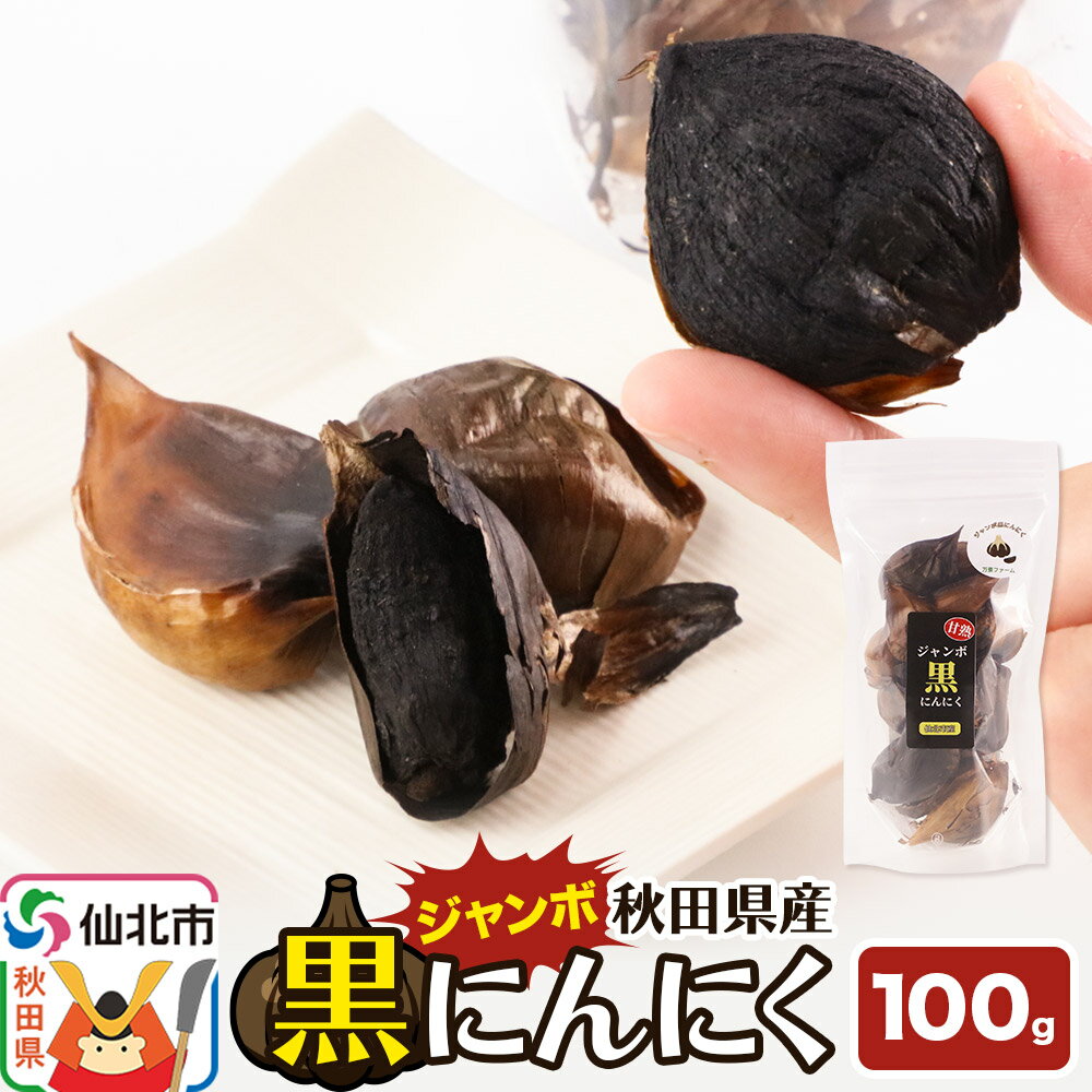 秋田県産 ジャンボ黒にんにく 100g×1パック[ゆうパケット]