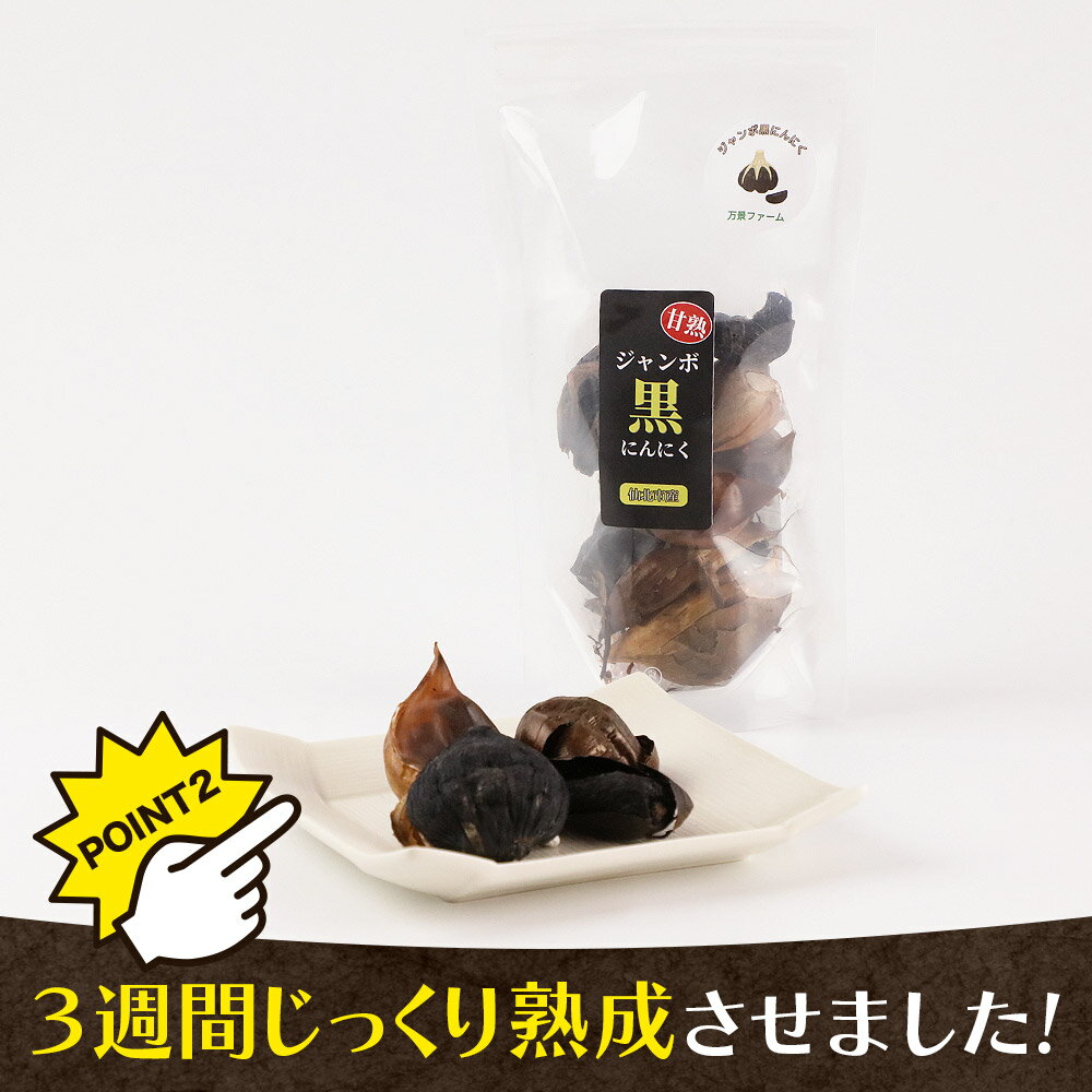 【ふるさと納税】秋田県仙北市産 ジャンボ黒にんにく 300g（100g×3パック）