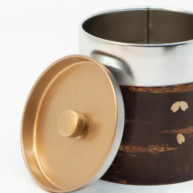 【ふるさと納税】伝統工芸 【八柳】 茶缶 平型 150g 無地桜