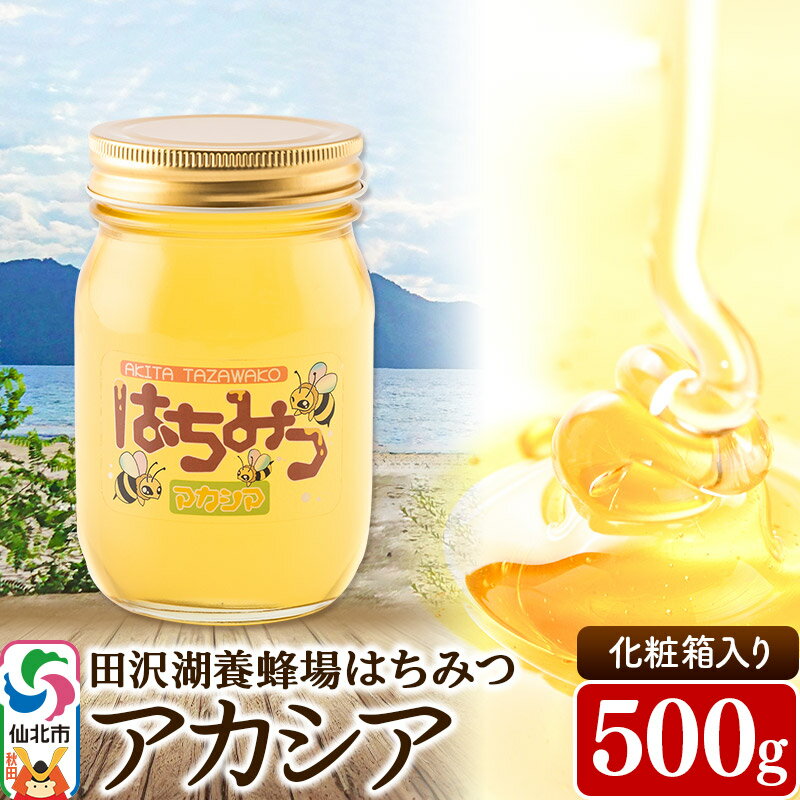 【ふるさと納税】秋田県産はちみつ アカシア500g 化粧箱入