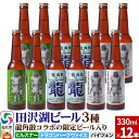 7位! 口コミ数「1件」評価「5」龍角散コラボの限定ビール入り！田沢湖ビール 3種 飲み比べ 330ml 12本セット【ピルスナー・ハーブビール・ヴァイツェン】