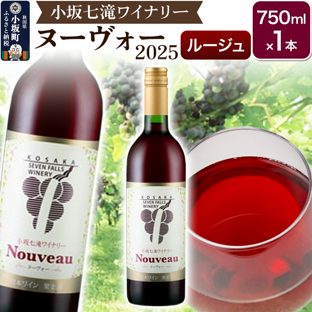 ワイン 小坂七滝ワイナリー ヌーヴォー2025 ルージュ750ml×1本
