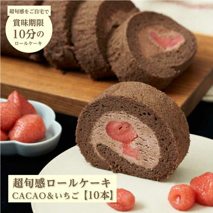 超旬感ロールケーキ　CACAO＆いちご 10本