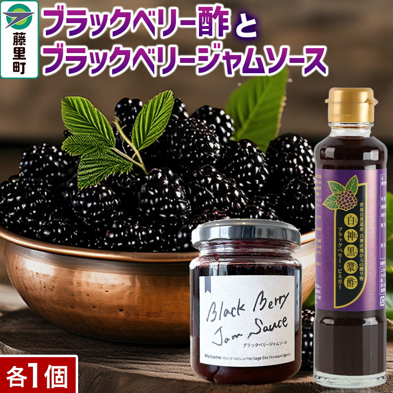 【ふるさと納税】ブラックベリージャムソース と ブラックベリー酢 セット 【白神ブラックベリージャムソース×1個/白神黒漿酢×1本】
