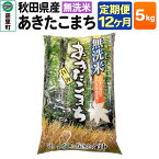 【ふるさと納税】【定期便12ヶ月】秋田県産 あきたこまち【無洗米】5kg×1袋