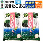 【ふるさと納税】【定期便3ヶ月】秋田県産 あきたこまち【白米10kg】5kg×2袋