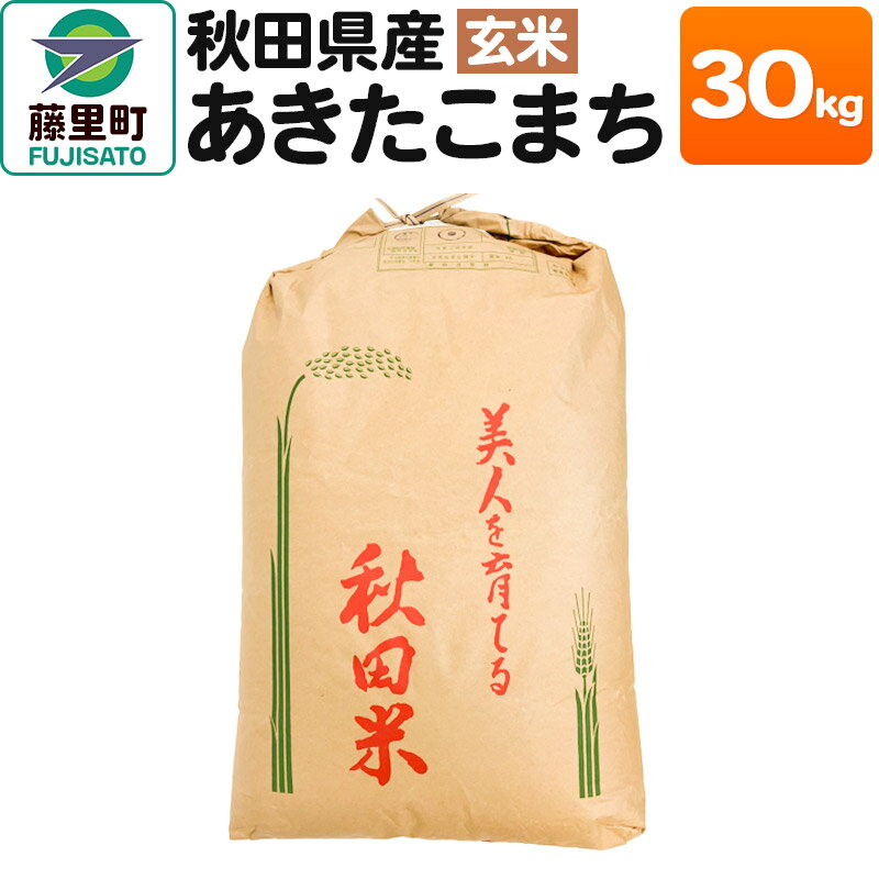 秋田県産 あきたこまち[玄米]30kg×1袋