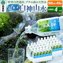 【ふるさと納税】【定期便4ヶ月】白神山水(500ml×48本) 水 ミネラルウォーター(4)