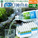 【ふるさと納税】【定期便10ヶ月】白神山水（500ml×48本） 水 ミネラルウォーター