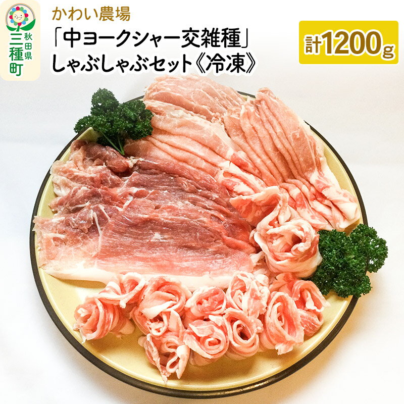 【ふるさと納税】かわい農場「中ヨークシャー交雑種」しゃぶしゃぶセット 合計1200g しっぽ豚