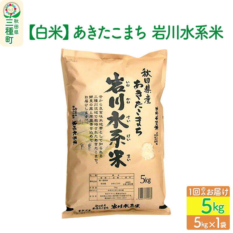 【ふるさと納税】【白米】あきたこまち 岩川水系米 5kg(5kg×1袋) 令和5年産