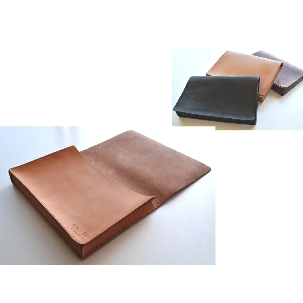 レザーA4収納クラッチ(黒・茶・ナチュラル)350×230×50mm [民芸品・工芸品・ファッション小物・雑貨]