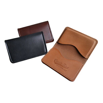 レザー名刺ケース(黒・茶・ナチュラル)(120×75×10mm) 【雑貨・日用品】