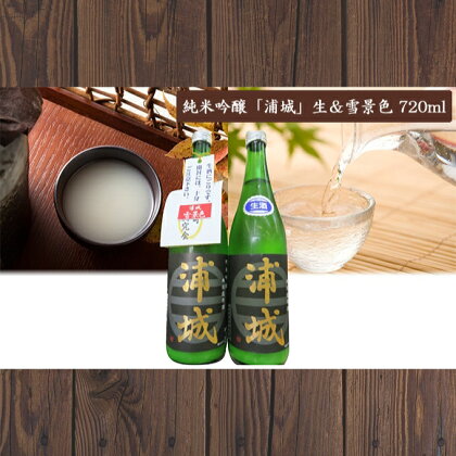 「浦城」生＆雪景色720ml×2本　【日本酒】