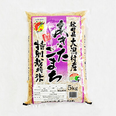 【ふるさと納税】【2ヵ月毎定期便】【玄米】あきたこまち特別栽培米5kg全6回【配送不可地域：離島・沖縄県】【4006027】のサムネイル