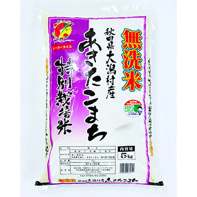 【毎月定期便】あきたこまち特別栽培無洗精米5kg全12回【配送不可地域：離島・沖縄県】【4006053】