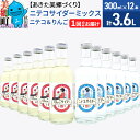【ふるさと納税】ニテコサイダーミックス 300ml×12本セット 2種(ニテコサイダー6本、りんごサイダー6本)あきた美郷づくり