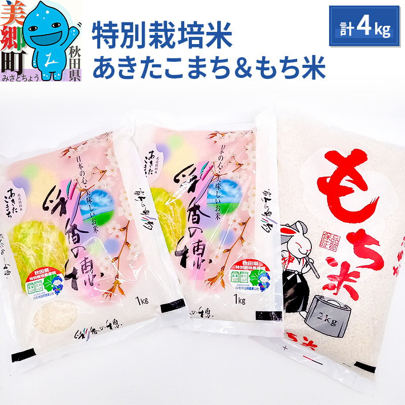 【ふるさと納税】令和5年産 秋田県産 あきたこまち 1kg 2袋 もち米 2kg 1袋 セット