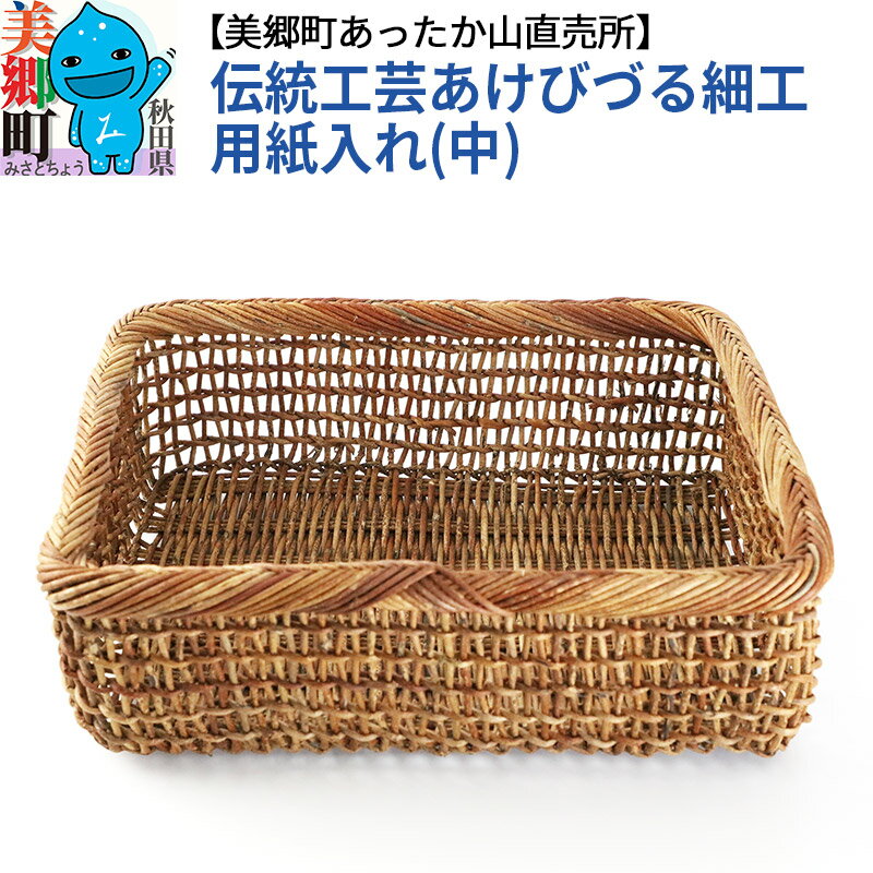 【ふるさと納税】《お申込み後に生産》伝統工芸あけびづる細工　用紙入れ（中）