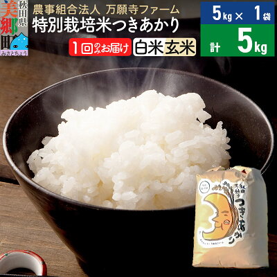 楽天ふるさと納税　【ふるさと納税】【白米/玄米 選べる】令和5年産 特別栽培米つきあかり 5kg（5kg×1袋）