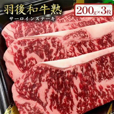 【ふるさと納税】「羽後和牛」の生みの親 「羽後和牛 熟」サーロインステーキ200g×3枚