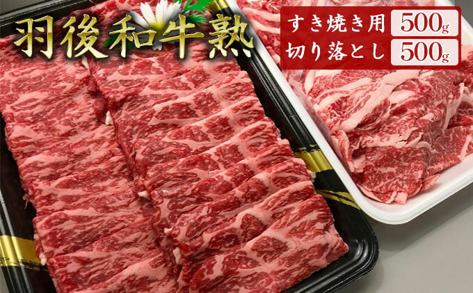 【ふるさと納税】「羽後和牛」の生みの親 「羽後和牛 熟」モモすき焼き用500g＋切り落とし500g 計1kg　【モモすき焼き用・切り落とし・すきやき・スキヤキ・羽後和牛】