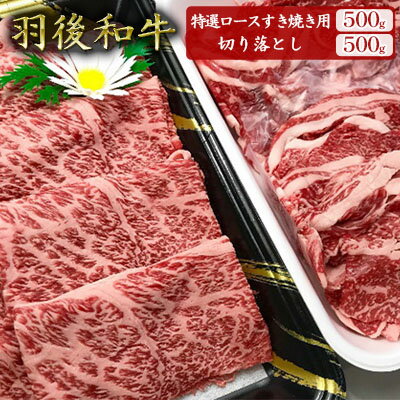 16位! 口コミ数「0件」評価「0」羽後和牛特選ロースすき焼き用500g+羽後和牛切り落とし500g 計1kg　【ロースすき焼き用・羽後和牛・切り落とし・すきやき・スキヤキ】