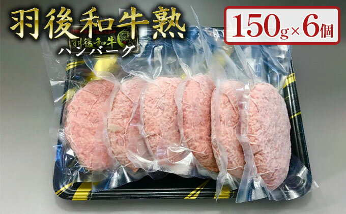 【ふるさと納税】「羽後和牛」の生みの親 「羽後和牛 熟」ハンバーグ150g×6個セット 手ごね 和牛ハンバーグ 牛肉